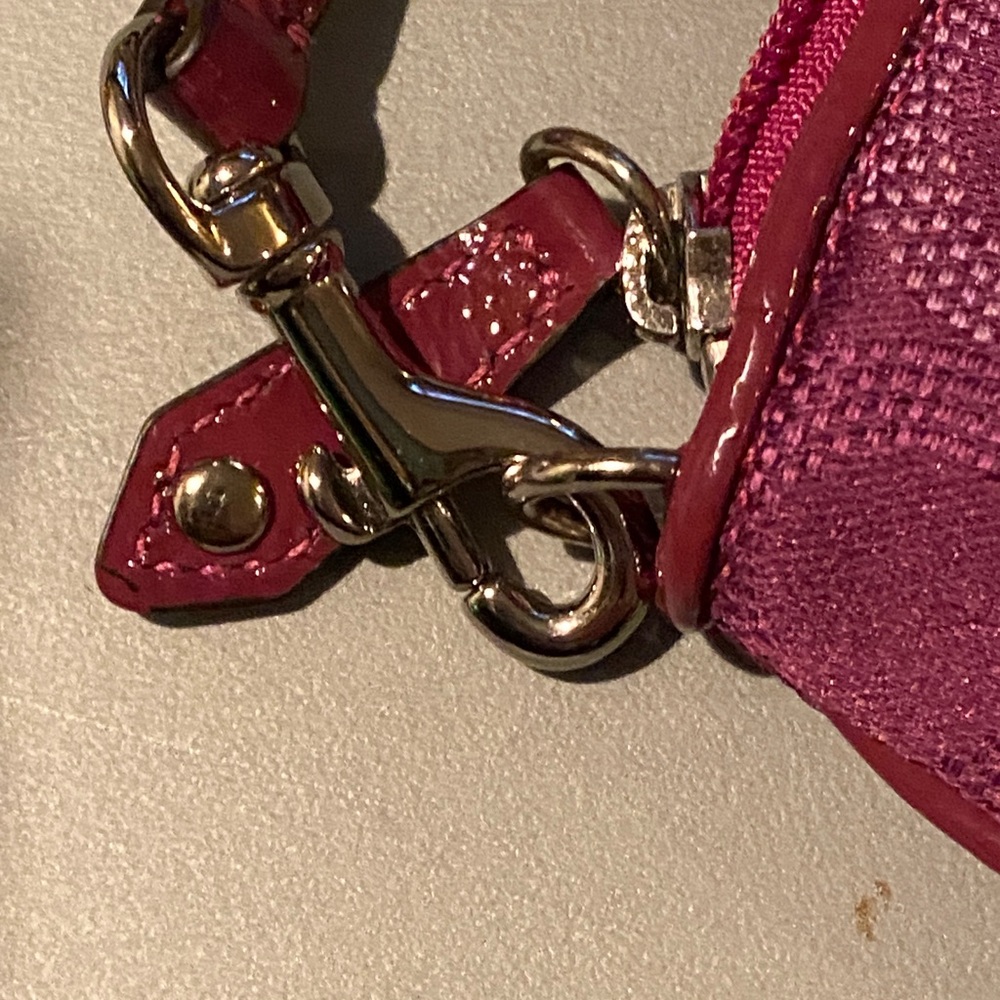 Coach Magenta Circle Pattern Wristlet - Picture 6 of 6